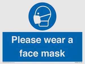 Please wear a face mask